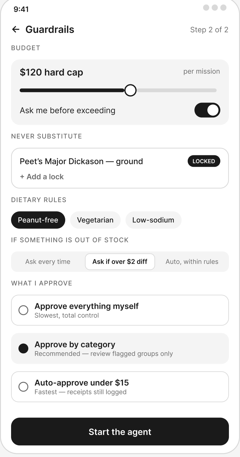 S3 · Guardrails wireframe
